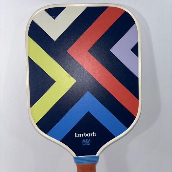 Embark Adults Pickleball Paddle USA Approved Blue/Red/Yellow Carbon Triangle - Picture 2 of 6